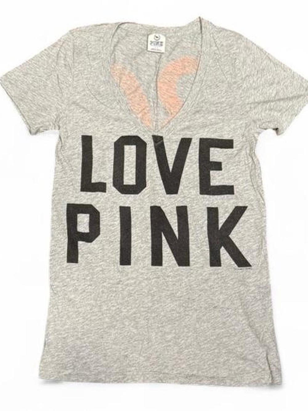 Y2K Pink Victoria Secret AOP Long Slim Tee